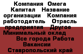Компания «Омега Капитал › Название организации ­ Компания-работодатель › Отрасль предприятия ­ Другое › Минимальный оклад ­ 40 000 - Все города Работа » Вакансии   . Ставропольский край,Невинномысск г.